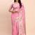 baby pink silk blend saree with meenakari paithani pallu
