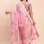 baby pink silk blend saree with meenakari paithani pallu