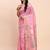 baby pink silk blend saree with meenakari paithani pallu