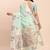 sea green silk blend saree with meenakari paithani pallu