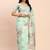 sea green silk blend saree with meenakari paithani pallu
