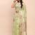 light green green silk blend saree with meenakari paithani pallu