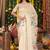 cream cotton blend saree with multi-color floral embroidery
