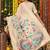 cream cotton blend saree with multi-color floral embroidery