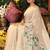 cream cotton blend saree with multi-color floral embroidery