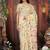 cream cotton blend saree with colorful woven floral motifs