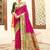 Magenta silk blend saree with meenakari floral pallu