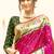 Magenta silk blend saree with meenakari floral pallu