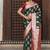 Bottle green silk blend woven saree with paisley motifs