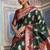 Bottle green silk blend woven saree with paisley motifs