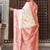 White silk blend woven saree with paisley motifs