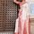 White silk blend woven saree with paisley motifs