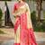 cream pochampally silk blend saree with contrast border