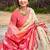 cream pochampally silk blend saree with contrast border