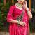 mehendi green pochampally silk blend saree with contrast border