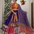 Purple Navratri Muslin Cotton Digital Print with Real Mirror Work