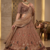 Designer Embroidered Brown Lehenga Choli with Dupatta