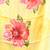 Yellow chinon silk saree with vibrant floral print