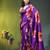 Purple chinon silk saree with vibrant floral print