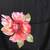 Black chinon silk saree with vibrant floral print