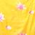 yellow mulmul cotton blend saree with lotus bloom print