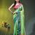 lime green mulmul cotton blend saree with ganga jamuna zari border