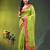 green mulmul cotton blend saree with zari work