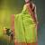 green mulmul cotton blend saree with zari work