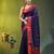 navy blue mulmul cotton blend saree with zari work
