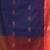 navy blue mulmul cotton blend saree with zari work