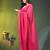 fuchsia solid mulmul cotton blend saree with contrast border