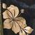 black mulmul cotton blend saree with golden hibiscus foil print