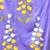violet mulmul saree with painted floral motifs
