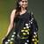 black mulmul saree with painted floral motifs