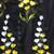 black mulmul saree with painted floral motifs