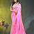 light pink mulmul cotton blend saree with lotus sequin work