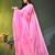light pink mulmul cotton blend saree with lotus sequin work