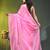 light pink mulmul cotton blend saree with lotus sequin work