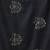 black mulmul cotton blend saree with lotus sequin work
