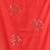 red mulmul cotton blend saree with lotus sequin work