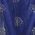 royal blue mulmul cotton blend saree with lotus sequin work
