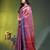 Violet tissue saree with rose woven border