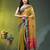 Green tissue saree with rose woven border