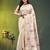 Off white tissue saree with lotus woven design
