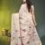 Off white tissue saree with lotus woven design