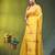 Yellow tissue saree with lotus woven design