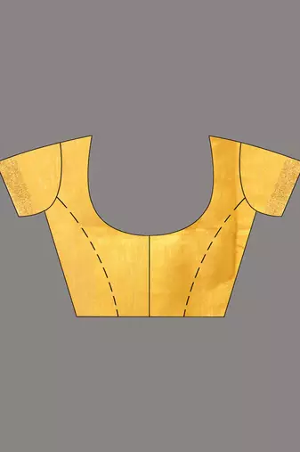 Yellow tissue saree with lotus woven design