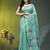 Sky blue tissue saree with lotus woven design