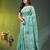 Sky blue tissue saree with lotus woven design