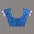 Sapphire blue linen saree with floral woven pallu